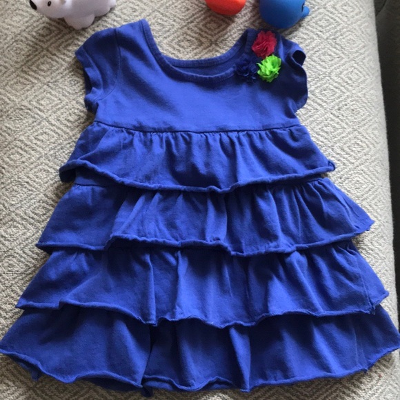 1989 PLACE Tiers of Blue Baby Dress - Picture 1 of 4